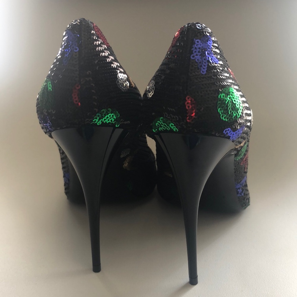 NIB $1,195 Saint Laurent YSL Palace Sequined High-Heel Pumps in size 10 / 40! - Picture 8 of 8